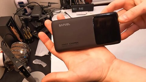 Unboxing: SAFUEL Power Bank, 45W PD QC Fast Charging USB C LED Display Portable Charger, 15000mAh
