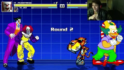 Clown Characters (The Joker, Pennywise, And Ronald McDonald) VS Chester Cheetah In A Battle In MUGEN