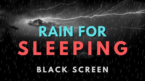 Rain sounds for sleeping black screen | Rain and thunder Black screen | Black screen rain sounds
