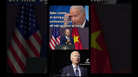 Biden Rambles at Press Conference, Staff Cuts Him Off Mid-Sentence