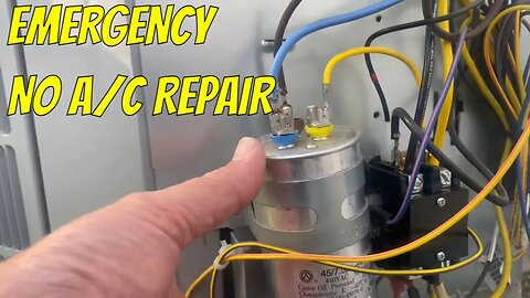 Central AC Emergency Service Call - Warm Air Blowing - Pregnant Capacitor Replaced