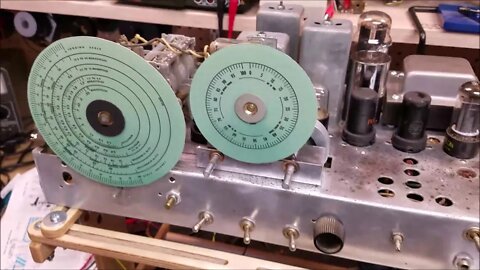 Installing the new dials on a Hallicrafters S40 - K1SVC S 40 Restoration - Part 6