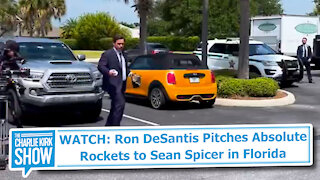 WATCH: Ron DeSantis Pitches Absolute Rockets to Sean Spicer in Florida