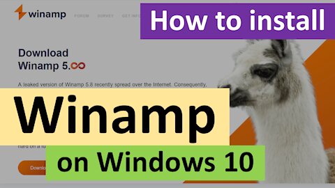 How to install Winamp on Windows 10