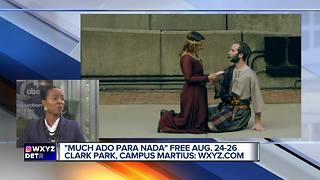 Shakespeare in Detroit performing Much Ado Para Nara in Clark Park & Campus Martius