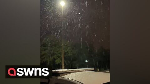 Snow recorded falling in Florida after temperatures plunged more than 20°C overnight