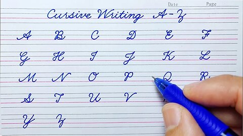 How to write English capital letters | Cursive writing A to Z | Cursive handwriting practice | ABCD