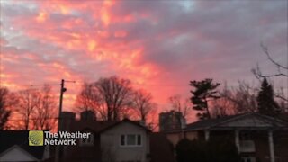 The sky puts on a show at sunset