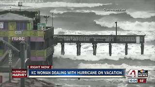 Woman visiting TX preparing for Hurricane Harvey