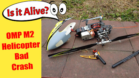 OMP M2 Direct Drive RC Helicopter Bad Crash Full Video