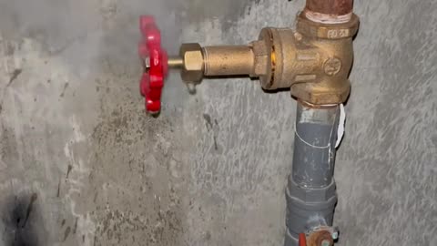 Steam is leaking from the pipe