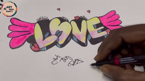 ‘LOVE’ graffiti drawing ✍️ video👍🏻https://youtu.be/97G2QAoKX4Q