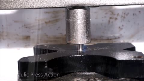 Magnets And Ferrofluid Crushed By Hydraulic Press