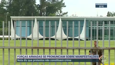 Forças Armadas condenam excessos em manifestações _ SBT Brasil (11_11_22)