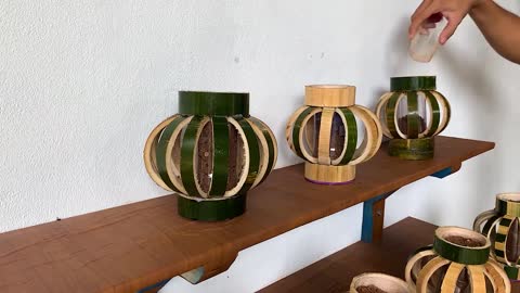 Make Flower Vase with Bamboo Chops Sticks