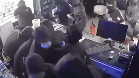 Looting in France. Muslim and African Immigrants swarm over expensive goods.