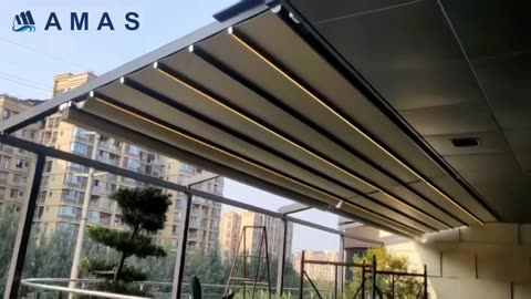 Amas customizable retractable aluminum alloy pergola