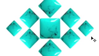 Natural turquoise square cabochon size 10mm for Jewelry Making Fashion Design
