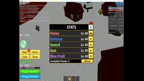 Playing more of Blox Fruits Roblox and got to level 100