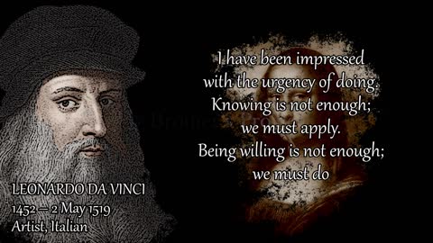(QUOTES) AN AMAZING MIND FROM DA VINCI