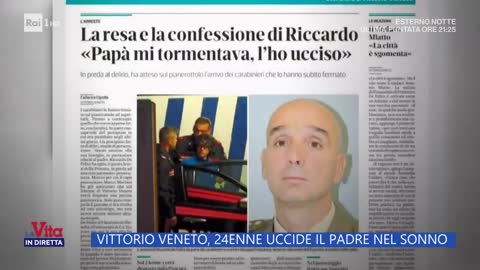 Vittorio Veneto, 24enne uccide il padre nel sonno - La Vita in diretta 17/11/2022