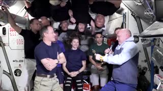 Four-astronaut team leaves ISS for earth