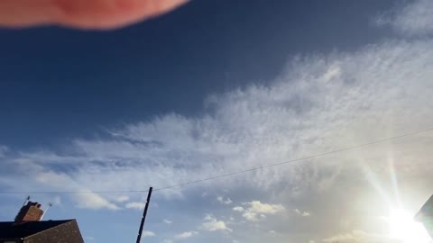 Chemtrails caught being sprayed over Kettering, England.