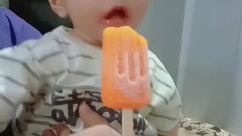 Baby Loves Ice Lolly