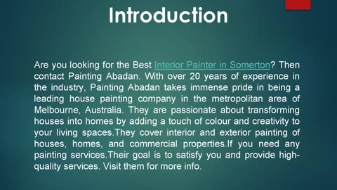 Best Interior Painter in Somerton