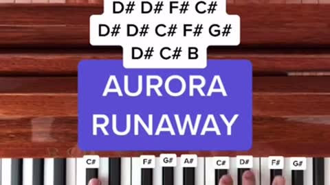 Easy Piano Tutorial: Aurora - Runaway