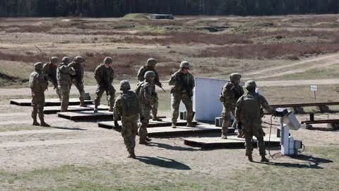 U.S. Army Soldiers Conduct Short-Range Rifle Marksmanship Training