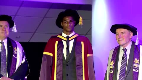Rashford receives honorary degree from U of Manchester