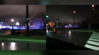 Niagara Falls At Night (split screen)