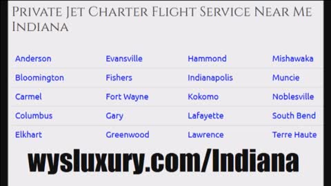 Private Jet Charter Flight Service Indianapolis, Fort Wayne, Evansville Indiana Empty Leg Near Me
