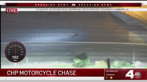 High-Speed Motorcycle Chase at Night Hits Exceeds 160 MPH in California