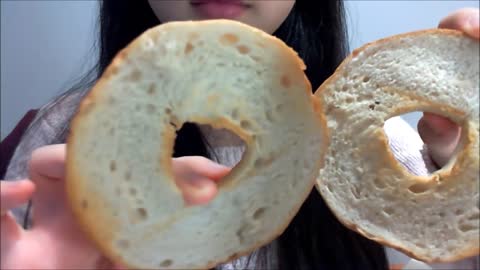 Toasted Bagel with Strawberry Cream Cheese