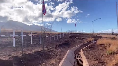 This is where the fire jumped in Maui, on a highway