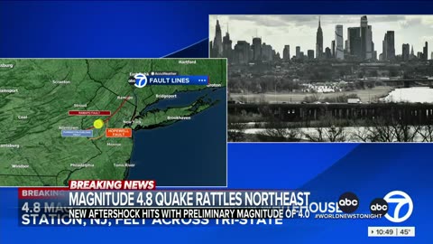 Alarming 4.8 magnitude earthquake shakes New York City, New Jersey