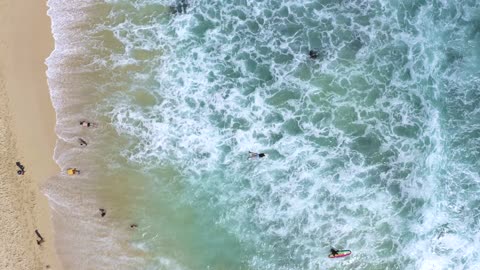 Beach view from above 4k test