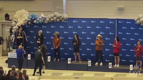 Trans swimmer Lia Thomas booed after winning race but runner-up receives loud cheers.