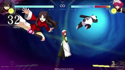 Melty Blood Type Lumina: Miyako Arima Arc Drive and Last Arc Special Attacks