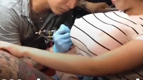 Busty Girl Prank With Tattoo Guy