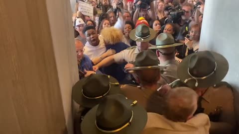 An insurrection is currently underway at the Tennessee state Capitol building