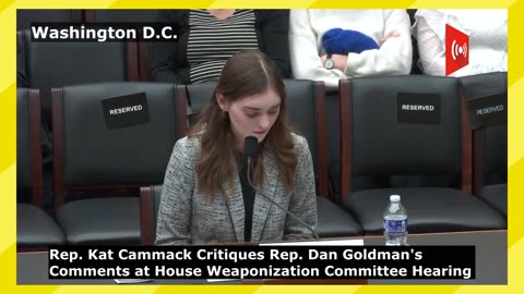 Kat Cammack Critiques Rep. Dan Goldman's Comments at House Hearing