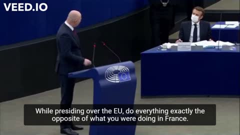 Croatian MEP, Mislav Kolakušić beautifully calls Macron a murderer in EU parliament