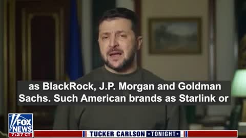 Zelensky Thanking Blackrock, J.P. Morgan While They Profit Off Of The War In Ukraine
