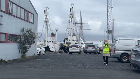 Day 2 - Anahita and a Elissa are still blocking Hvalur at the port