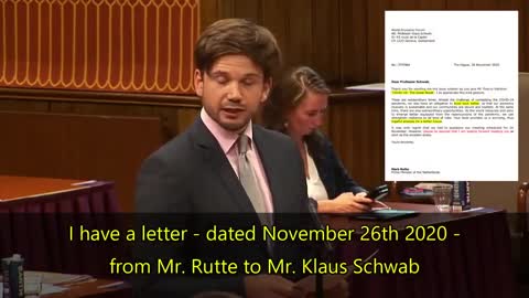 Dutch MP Gideon van Meijeren confronts PM Rutte on his connections w/ Klaus Schwab