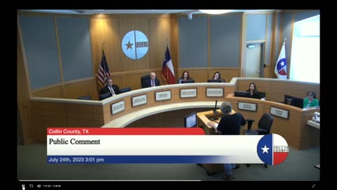 Concerned Collin County Citizens @ Commissioners Meeting 7/24/2023 - Lea