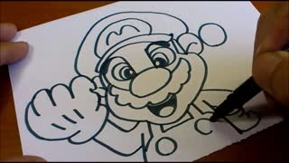 How to turn words MARIO into a Cartoon - Doodle art on paper
